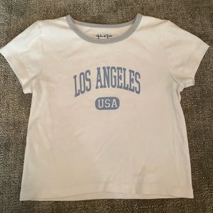 brandy melville los angeles cropped tee